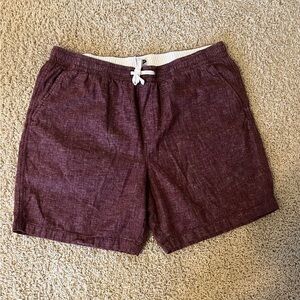 Old Navy Maroon Shorts with Elastic Waist Mens.